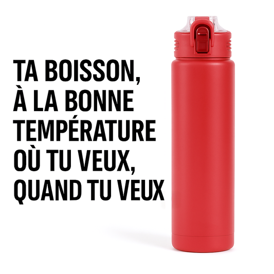 Gourde Isotherme Sport avec Paille – 600ml/750ml - Aquanomade